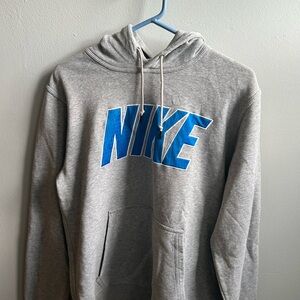Nike Gray and Blue Sweatshirt Hoodie